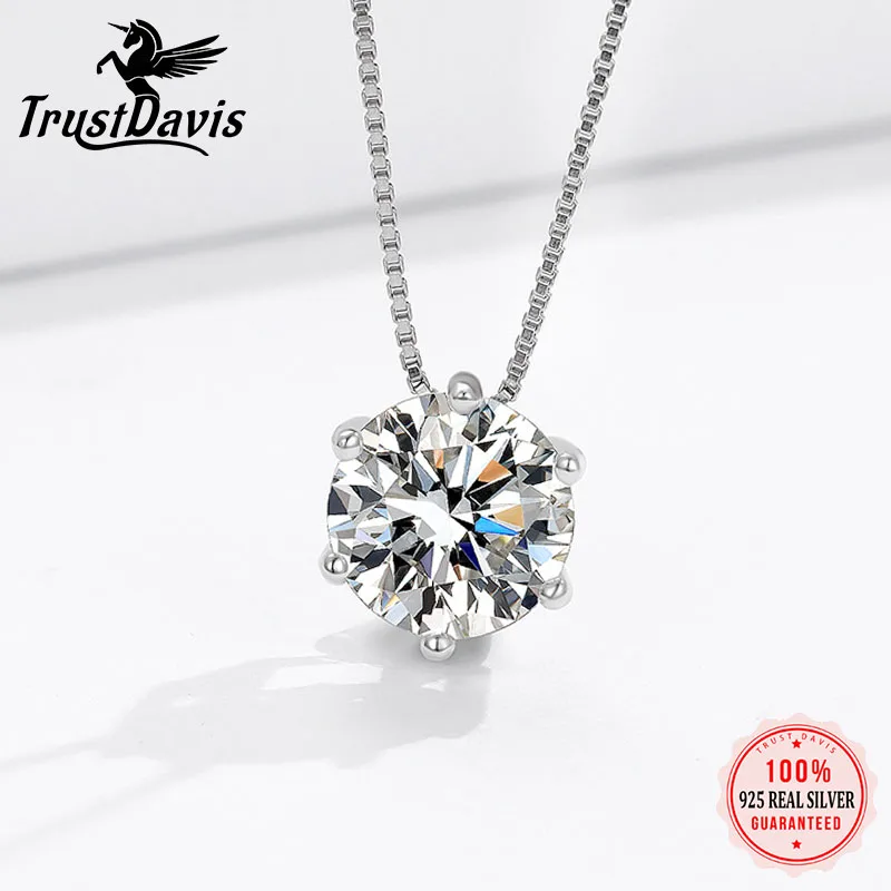 TrustDavis New Women's 100% 925 Sterling Silver Jewelry CZ Stone Pendant Short 41cm Necklace Cute Gift Girls Lady DS185
TrustDavis New Women's 100% 925 Sterling Silver Jewelry CZ Stone Pendant Short 41cm Necklace Cute Gift Girls Lady DS185
