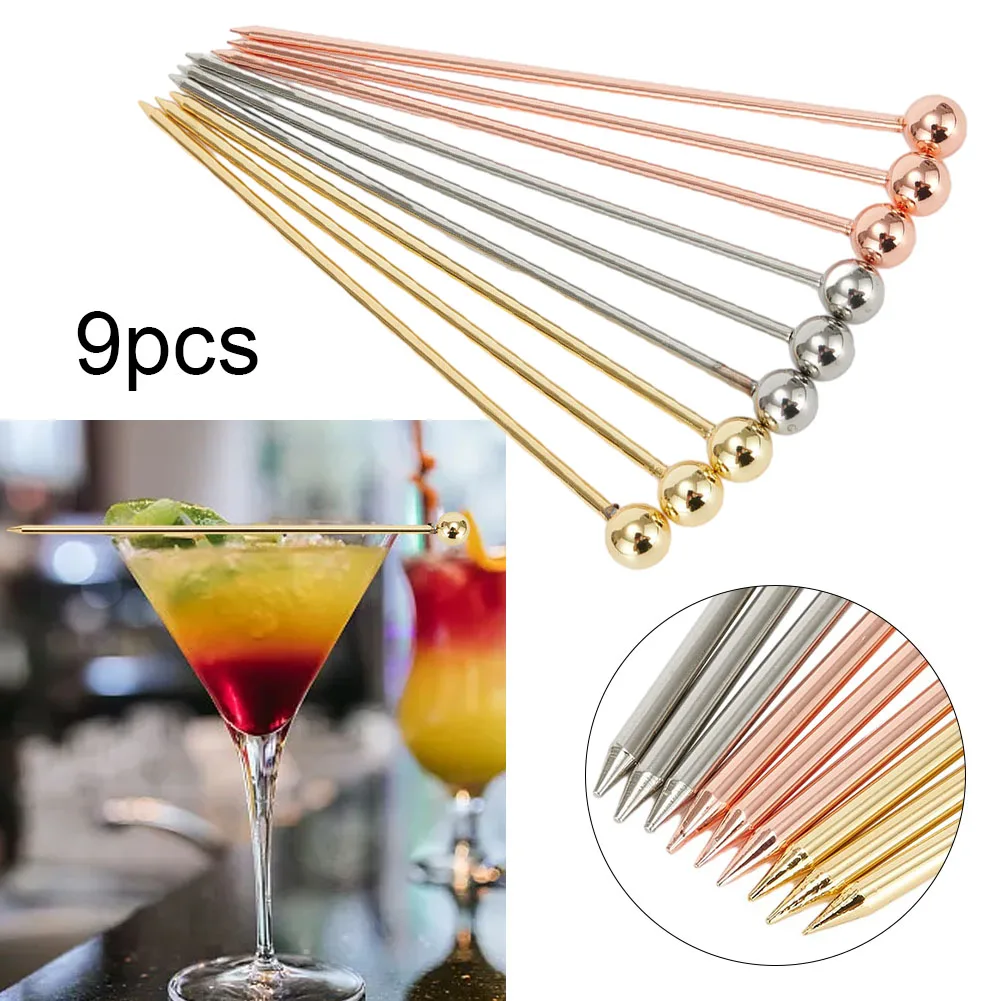 Supply Cocktail sticks Swizzle Sticks Fruit Picks Restaurant Shaped Stainless Steel Tools 9pcs/set Accessories
Supply Cocktail sticks Swizzle Sticks Fruit Picks Restaurant Shaped Stainless Steel Tools 9pcs/set Accessories