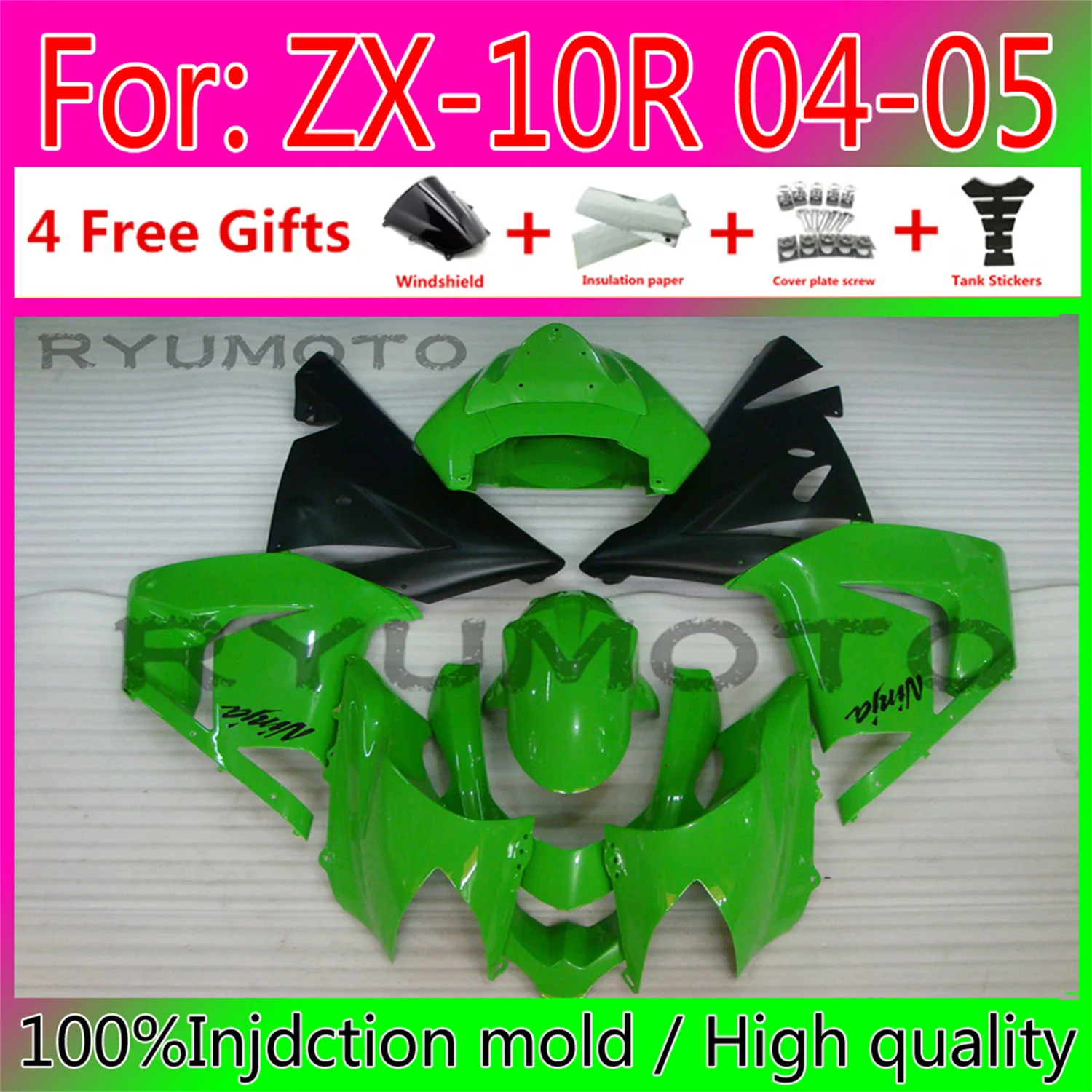 Обтекатели для кузова мотоцикла ABS под давлением для Kawasaki ZX10R 2004 2005 ZX10R 04 05 fairingx
Обтекатели для кузова мотоцикла ABS под давлением для Kawasaki ZX10R 2004 2005 ZX10R 04 05 fairingx