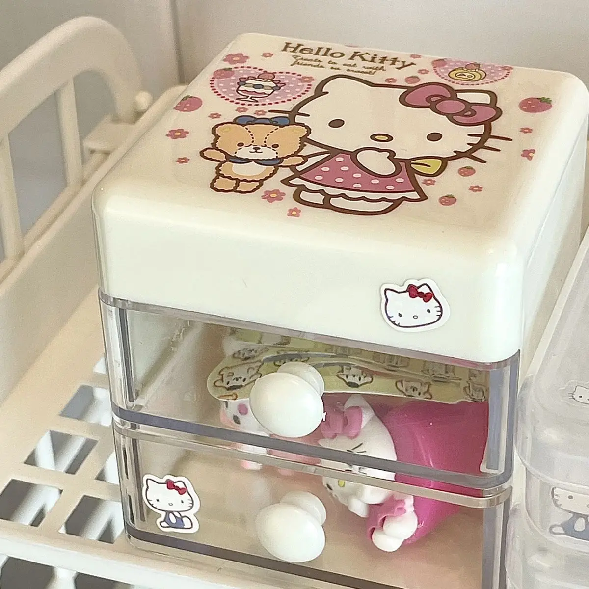 Kawaii Sanrio Desktop Storage Box Anime Hellokitty Cartoon Drawer Jewelry Cosmetic Rack Sundries Organizer Portable Acrylic Case
Kawaii Sanrio Desktop Storage Box Anime Hellokitty Cartoon Drawer Jewelry Cosmetic Rack Sundries Organizer Portable Acrylic Case