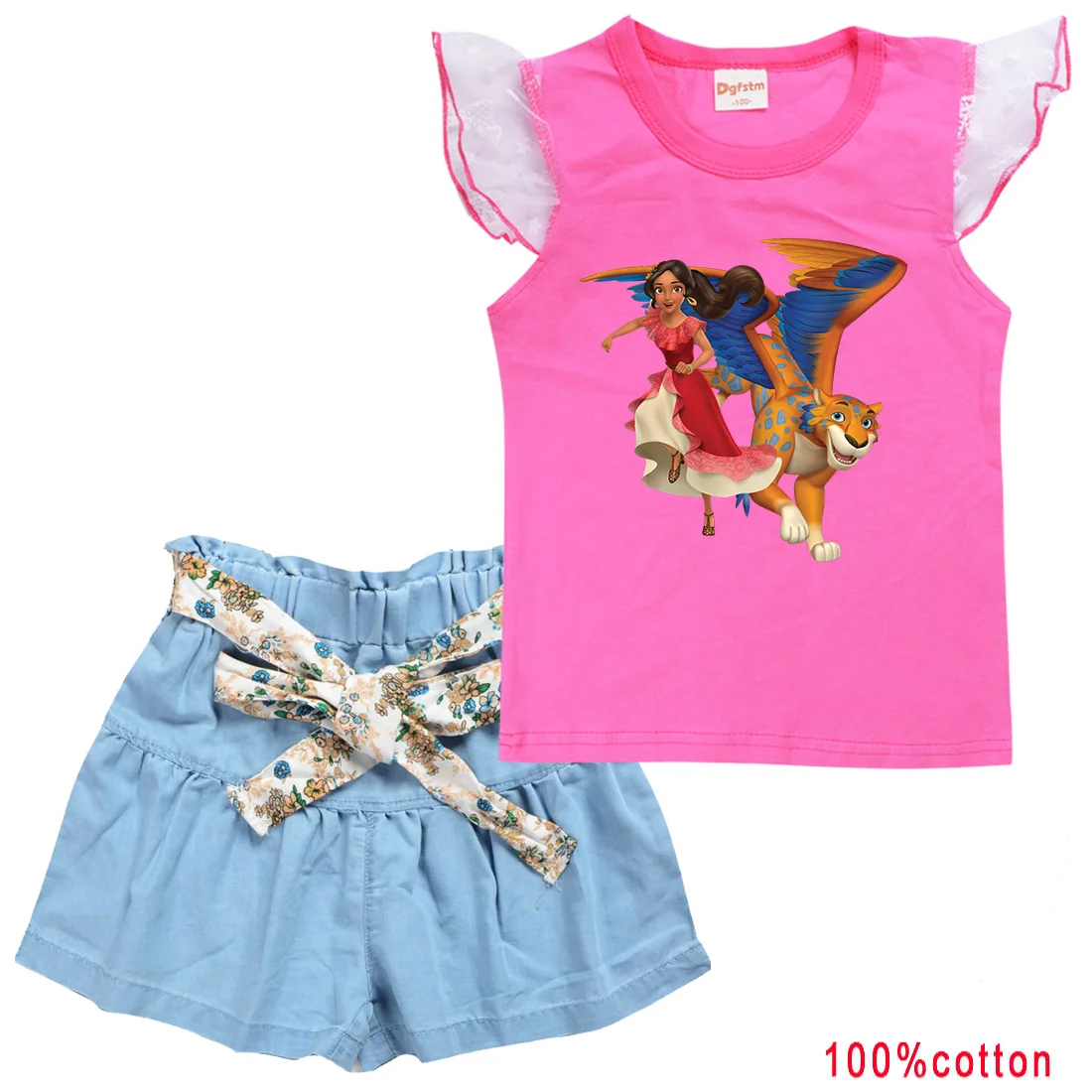 2pc/Sets Disney Elena of Avalor Princess Girls Clothing Outfits Summer T-shirt Shorts Clothes Casual Sports Tracksuits
2pc/Sets Disney Elena of Avalor Princess Girls Clothing Outfits Summer T-shirt Shorts Clothes Casual Sports Tracksuits