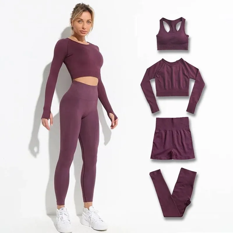 2pcs Seamless Yoga Set Workout Sport Outfits for Women Gym Long Sleeve Crop Top High Waist Leggings Sportswear Athletic Clothes
2pcs Seamless Yoga Set Workout Sport Outfits for Women Gym Long Sleeve Crop Top High Waist Leggings Sportswear Athletic Clothes