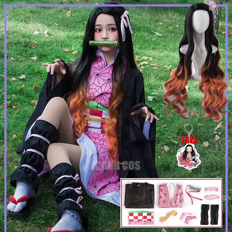 Anime Demon Slayers Kamado Nezuko Cosplay Costume Kimono Kimetsu No Yaiba Kamado Nezuko Costume Wig Uniform Hallween Women Kids
Anime Demon Slayers Kamado Nezuko Cosplay Costume Kimono Kimetsu No Yaiba Kamado Nezuko Costume Wig Uniform Hallween Women Kids