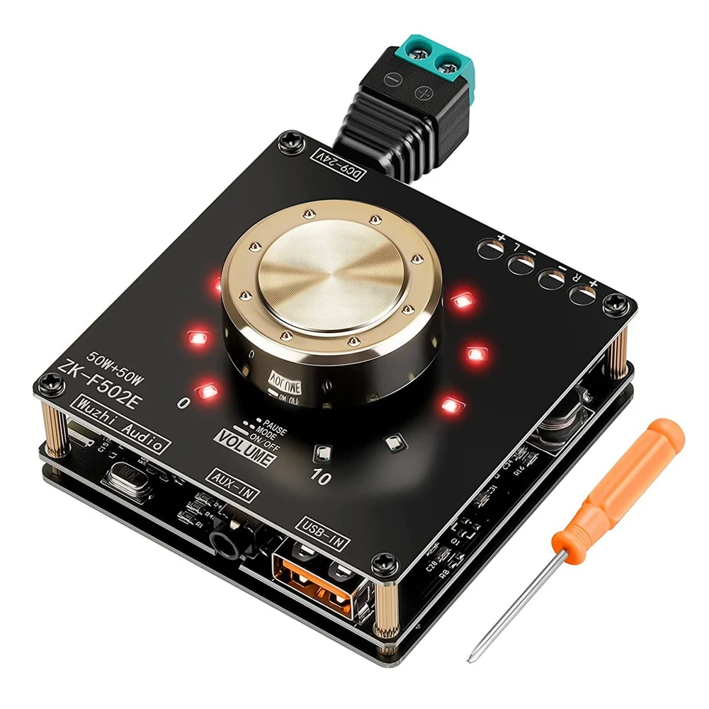 Mini Bluetooth Amplifier Board Stereo - 50W+50W Audio Amplifier Board Bluetooth 5.1 Amplifier Board Kit Amplifier Module
Mini Bluetooth Amplifier Board Stereo - 50W+50W Audio Amplifier Board Bluetooth 5.1 Amplifier Board Kit Amplifier Module