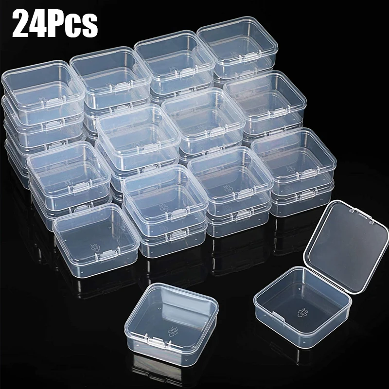 24Pcs Small Boxes Square Transparent Plastic Jewelry Storage Case Finishing Container Packaging Storage Box for Earrings Rings
24Pcs Small Boxes Square Transparent Plastic Jewelry Storage Case Finishing Container Packaging Storage Box for Earrings Rings