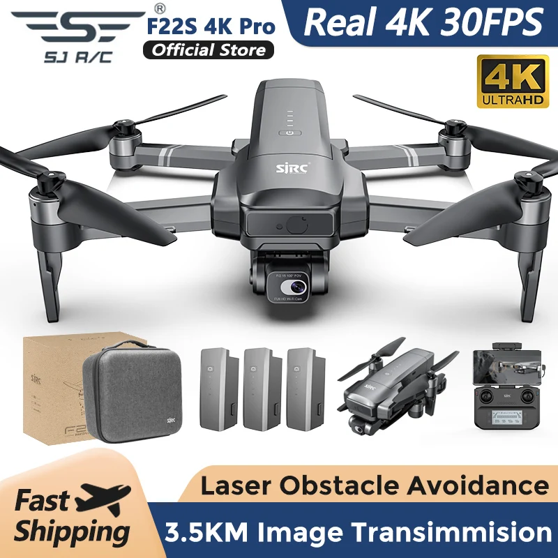 BINYGO SJRC F22 S 4K Pro Camera Drone Profesional 3.5KM RC Quadcopter with 2-Axis Stabilized Gimbal 5G GPS WiFi FPV Dron
BINYGO SJRC F22 S 4K Pro Camera Drone Profesional 3.5KM RC Quadcopter with 2-Axis Stabilized Gimbal 5G GPS WiFi FPV Dron