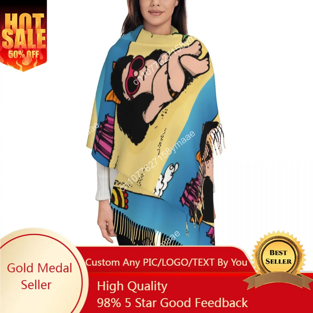 Custom Egyptian Mafalda Shawl Wraps Womens Winter Warm Large Soft Scarf Amine Cartoon Reversible Shawl Scarves 
Custom Egyptian Mafalda Shawl Wraps Womens Winter Warm Large Soft Scarf Amine Cartoon Reversible Shawl Scarves