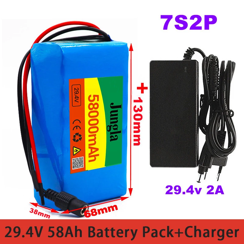 Quality 7s2p battery pack 29.4V 30000mah lithium ion battery, equipped with 20A balanced BMS electric bicycle scooter+charger
Quality 7s2p battery pack 29.4V 30000mah lithium ion battery, equipped with 20A balanced BMS electric bicycle scooter+charger