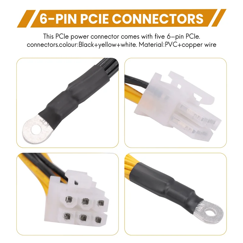 4Pack 1200W 1600W Output Wire 6Pin PCIE Powers Connector for Bitmain Antminer APW3 / APW3+ / APW3++ / APW7 PSU L3 D3
4Pack 1200W 1600W Output Wire 6Pin PCIE Powers Connector for Bitmain Antminer APW3 / APW3+ / APW3++ / APW7 PSU L3 D3