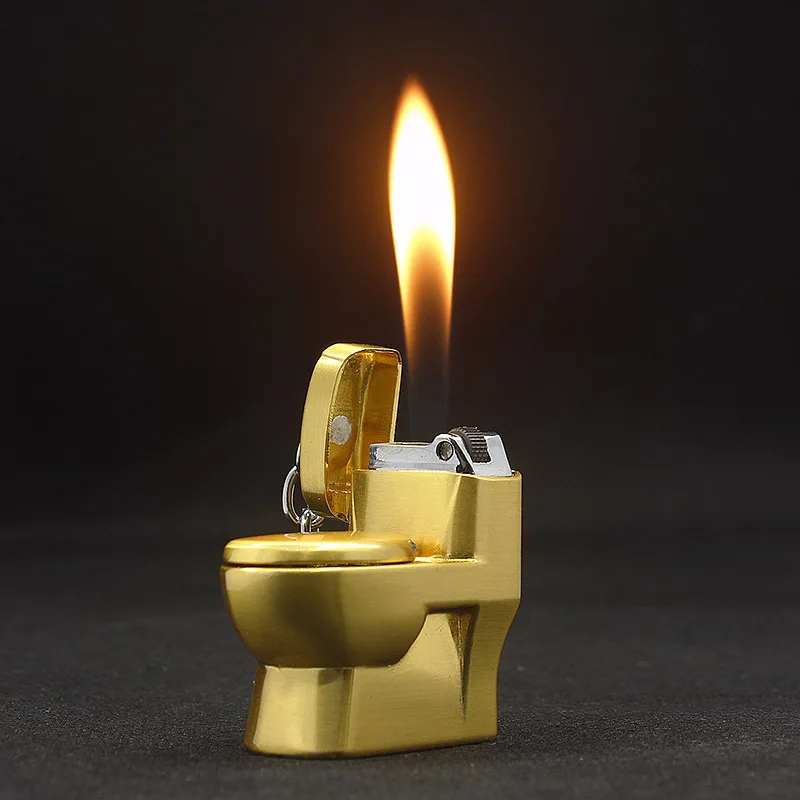 Creative Toilet Shape Cigarette Lighter Mini Butane Gas Lighter Open Flame Personality Metal Unusual Lighters Gadgets For Men
Creative Toilet Shape Cigarette Lighter Mini Butane Gas Lighter Open Flame Personality Metal Unusual Lighters Gadgets For Men