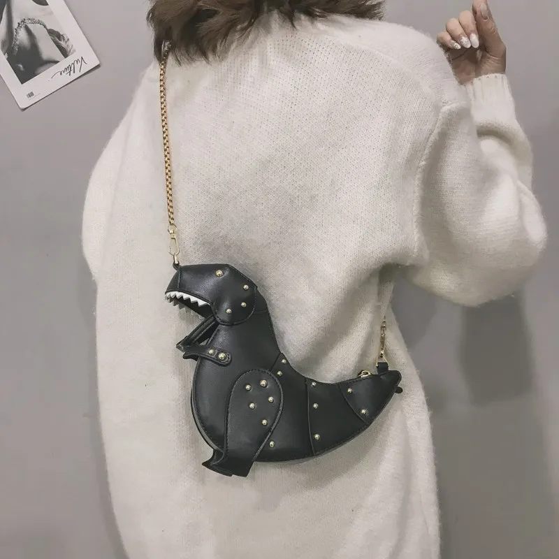 3D Rivets Dinosaur Design Shoulder Bags PU Leather Chain Crossbody Handbags Women Fashion Mini Phone Purse Clutch Hand Bag
3D Rivets Dinosaur Design Shoulder Bags PU Leather Chain Crossbody Handbags Women Fashion Mini Phone Purse Clutch Hand Bag