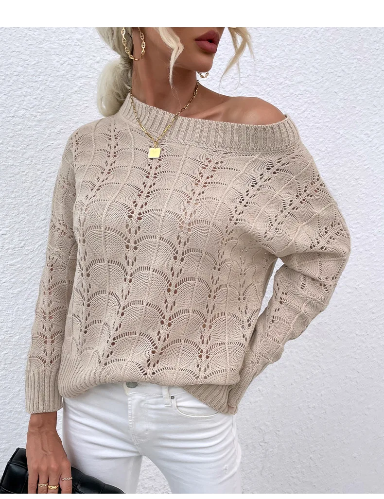 2022 Autumn Women Sweaters Full Sleeve Solid Casual Loose Fitting Knitted Hollow Out Beach Sun-Protection Winter Pullovers C3915
2022 Autumn Women Sweaters Full Sleeve Solid Casual Loose Fitting Knitted Hollow Out Beach Sun-Protection Winter Pullovers C3915