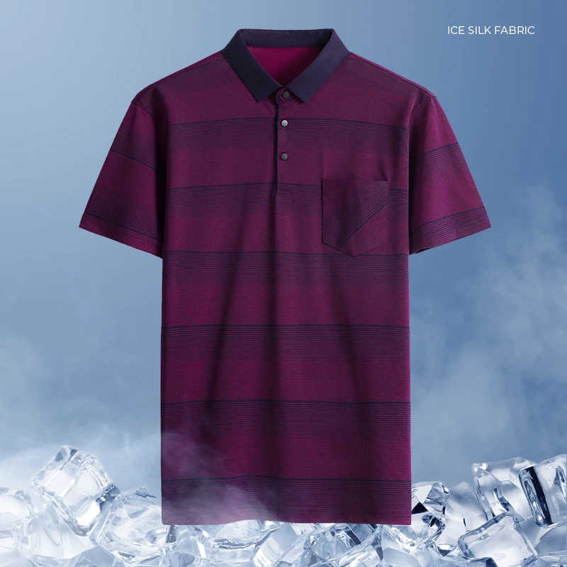 2022 Summer New Middle-aged and Elderly Men's Short-sleeved T-shirt Summer Dad Tops Ice Silk Half-sleeved Polo Shirt Clothing
2022 Summer New Middle-aged and Elderly Men's Short-sleeved T-shirt Summer Dad Tops Ice Silk Half-sleeved Polo Shirt Clothing