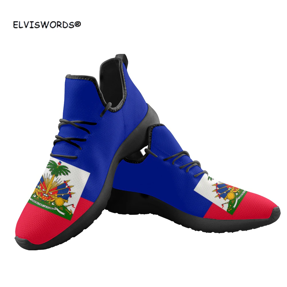 ELVISWORDS Fashion Haiti Flag Printing Ladies Mesh Knit Sneakers Comfortable Women's Lace-up Walking Flats Shoes Chaussure Femme
ELVISWORDS Fashion Haiti Flag Printing Ladies Mesh Knit Sneakers Comfortable Women's Lace-up Walking Flats Shoes Chaussure Femme