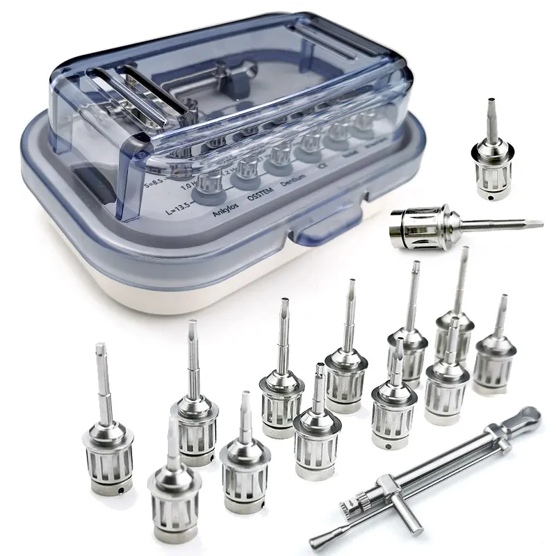 Universal Dental Implant Kit Restoration Torque Wrench Ratchet with 14pcs Drivers Wrench Dental Tool Dentist Instrument 1set
Universal Dental Implant Kit Restoration Torque Wrench Ratchet with 14pcs Drivers Wrench Dental Tool Dentist Instrument 1set