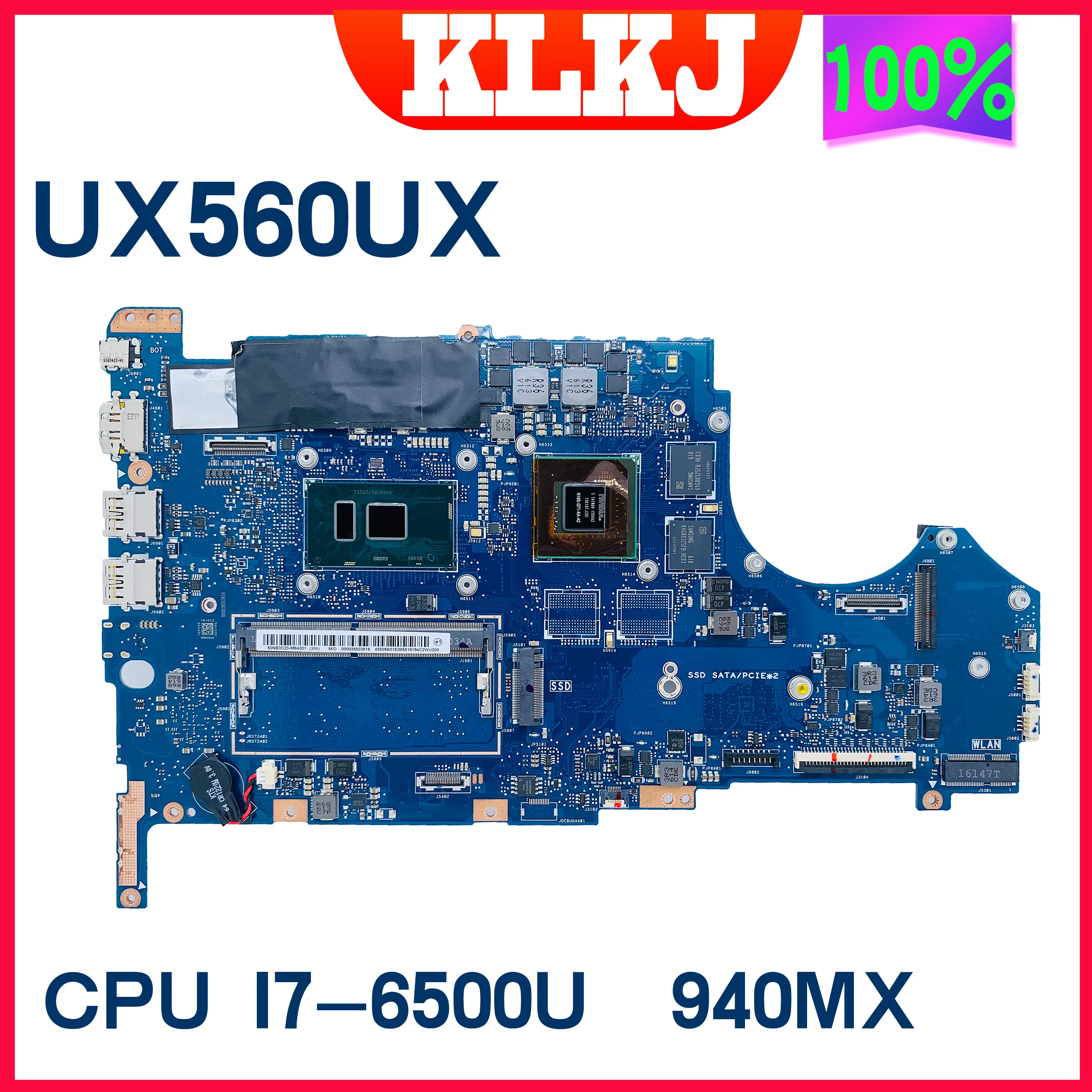 UX560UX Laptop Motherboard For ASUS ZenBook Flip Q524UQ Q542UQK UX560UQ Mainboard W/8G-RAM I7-6500U I5-6200U I7-7500U GT940MX
UX560UX Laptop Motherboard For ASUS ZenBook Flip Q524UQ Q542UQK UX560UQ Mainboard W/8G-RAM I7-6500U I5-6200U I7-7500U GT940MX
