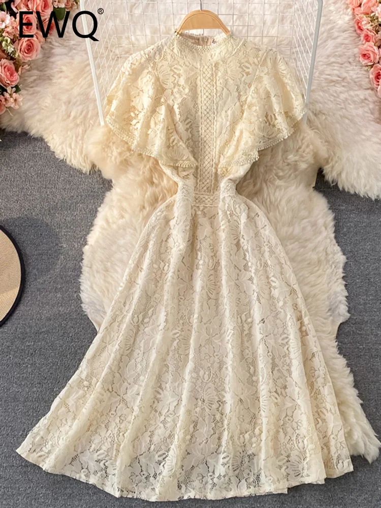 EWQ Sweet Style Women's Stand Dress 2023 Summer New Lace Patchwork Short-sleeve Solid Color High Waist A-line Dresses 27SN2294
EWQ Sweet Style Women's Stand Dress 2023 Summer New Lace Patchwork Short-sleeve Solid Color High Waist A-line Dresses 27SN2294