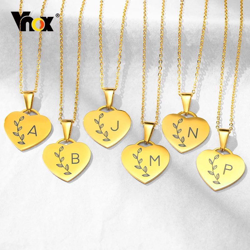 Vnox Elegant Romantic Heart Necklaces for Women,Custom Initial 26 Letter Alphabet Pendant Charm Name Jewelry,Her Gift Accessory
Vnox Elegant Romantic Heart Necklaces for Women,Custom Initial 26 Letter Alphabet Pendant Charm Name Jewelry,Her Gift Accessory