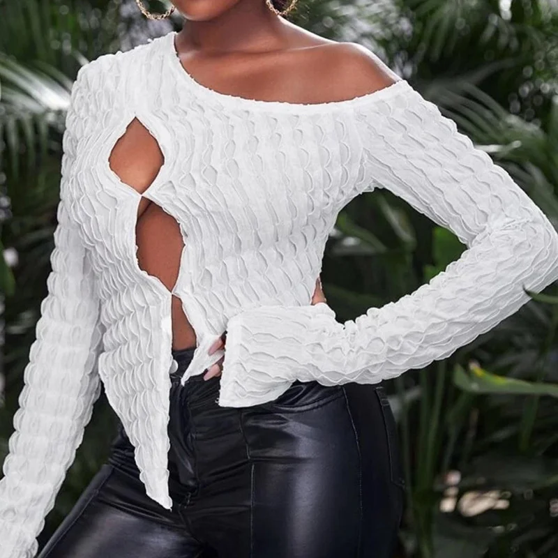 Asymmetrica Sexy One Shoulder Long Sleeve Tops Blouse Women Blouses Casual Long Sleeve Crop Top Y2k Streetwear T Shirts Crop Top
Asymmetrica Sexy One Shoulder Long Sleeve Tops Blouse Women Blouses Casual Long Sleeve Crop Top Y2k Streetwear T Shirts Crop Top