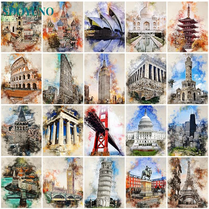 SDOYUNO Landscape 5D Diamond Painting Building Diamond Mosaic Picture Rhinestone Embroidery Full Round Diamond Cross Stitch Kit
SDOYUNO Landscape 5D Diamond Painting Building Diamond Mosaic Picture Rhinestone Embroidery Full Round Diamond Cross Stitch Kit