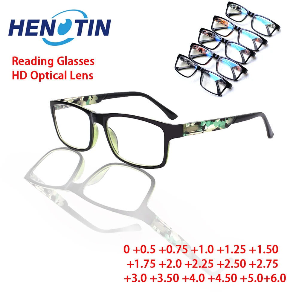 Henotin Spring Hinge Reading Glasses Men Women Light and Comfortable Reader Eyewear Decorative Eyeglasses Diopter +0+2.0+4.0+6.0
Henotin Spring Hinge Reading Glasses Men Women Light and Comfortable Reader Eyewear Decorative Eyeglasses Diopter +0+2.0+4.0+6.0