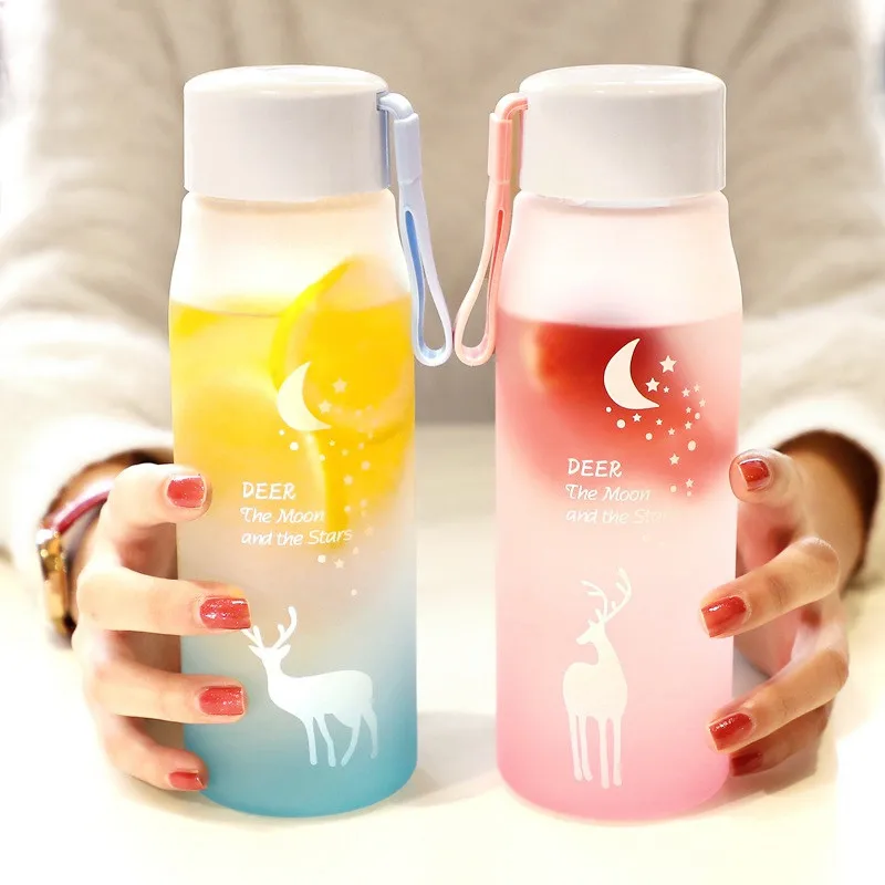 560ml Leak Proof Water Bottle With Rope Biking Travel Portable Drinking Bottle Kawaii Animal Drinking Cup Gradient Frosted Cup
560ml Leak Proof Water Bottle With Rope Biking Travel Portable Drinking Bottle Kawaii Animal Drinking Cup Gradient Frosted Cup