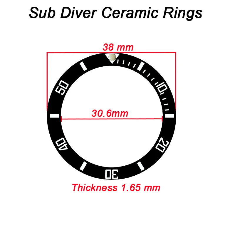 Watch Part Ceramic Ring Bezel for Sub Diver Watches 38mm With Lum Pip Black Green Yellow Free Shipping
Watch Part Ceramic Ring Bezel for Sub Diver Watches 38mm With Lum Pip Black Green Yellow Free Shipping