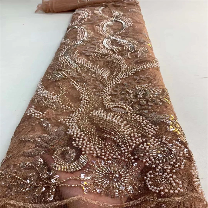 Luxury African Handmade Beaded Lace Fabric 2022 High Quality French Nigerian Tulle Sequens Lace Fabric For Wedding XZ-425
Luxury African Handmade Beaded Lace Fabric 2022 High Quality French Nigerian Tulle Sequens Lace Fabric For Wedding XZ-425