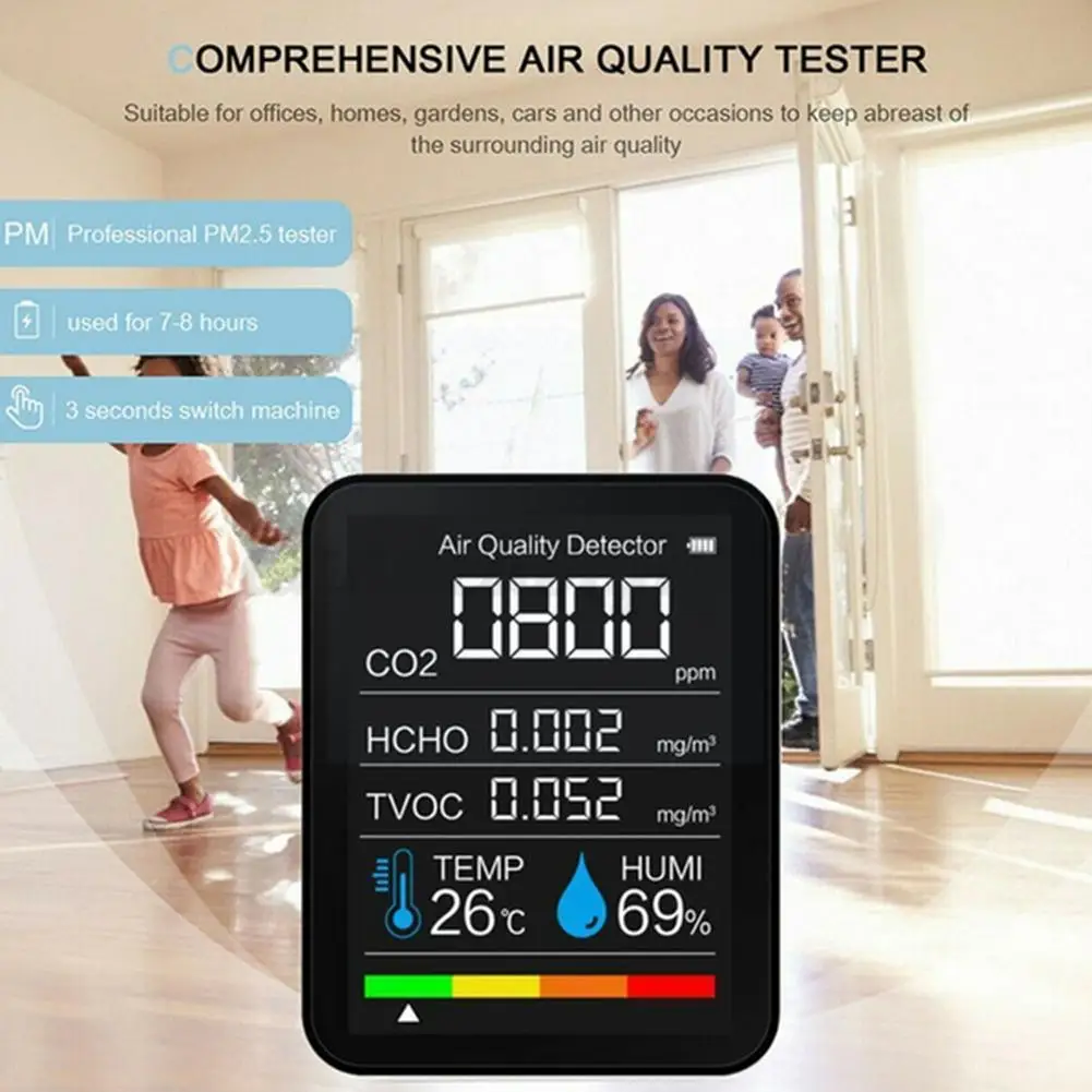 3 In 1 Co2 Concentration Detection Thermometer Hygrometer Digital Carbon Humidity Dioxide Test Meter Temperature Portable S I1u1
3 In 1 Co2 Concentration Detection Thermometer Hygrometer Digital Carbon Humidity Dioxide Test Meter Temperature Portable S I1u1