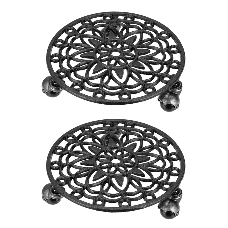 2Pcs 1 Cast Iron Plant Pallet Caddy Plant Pot With Wheels Round Flower Pot Planter Trolley Casters(Black-Antique Wheels)
2Pcs 1 Cast Iron Plant Pallet Caddy Plant Pot With Wheels Round Flower Pot Planter Trolley Casters(Black-Antique Wheels)