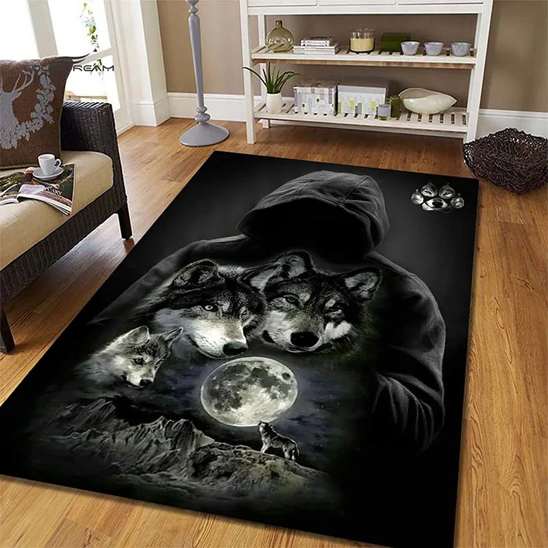 Wolf and Moon Pattern Carpet for Living Room Home Decor Non-Slip Sofa Table Large Area Rug Soft Fluffy Non-Slip Floor Mat 
Wolf and Moon Pattern Carpet for Living Room Home Decor Non-Slip Sofa Table Large Area Rug Soft Fluffy Non-Slip Floor Mat
