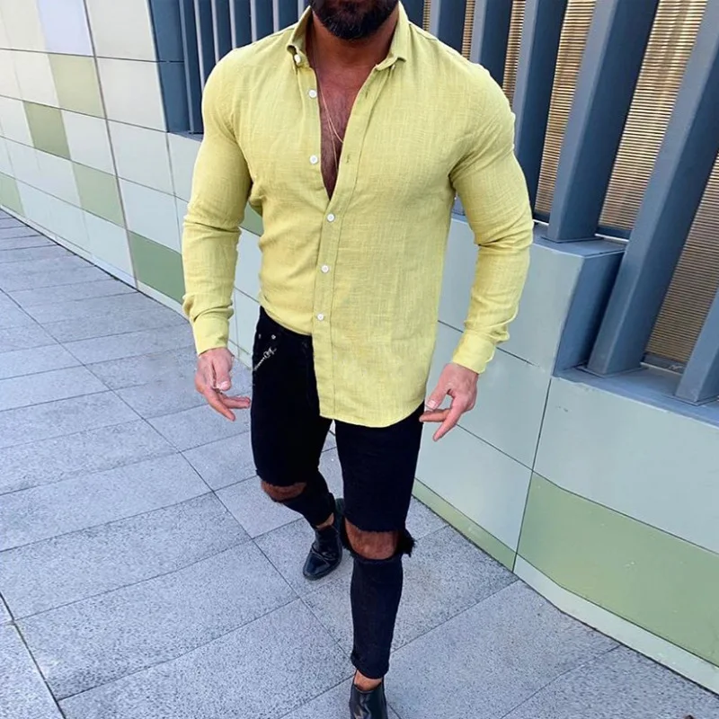 Ropa De Hombre 2022 European American New Long-sleeved Button Lapel Men's Linen Shirt Casual Camisas Para Hombre Men's Clothing
Ropa De Hombre 2022 European American New Long-sleeved Button Lapel Men's Linen Shirt Casual Camisas Para Hombre Men's Clothing