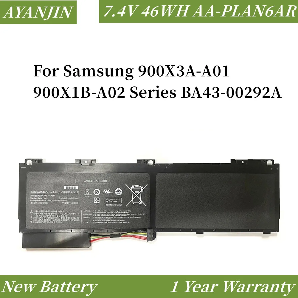 New AA-PLAN6AR 7.4V 46Wh Laptop Battery For Samsung 900X1AA01US 900X3A01IT B04CH NP900X3A 900X1BA03 BA4300292A
New AA-PLAN6AR 7.4V 46Wh Laptop Battery For Samsung 900X1AA01US 900X3A01IT B04CH NP900X3A 900X1BA03 BA4300292A