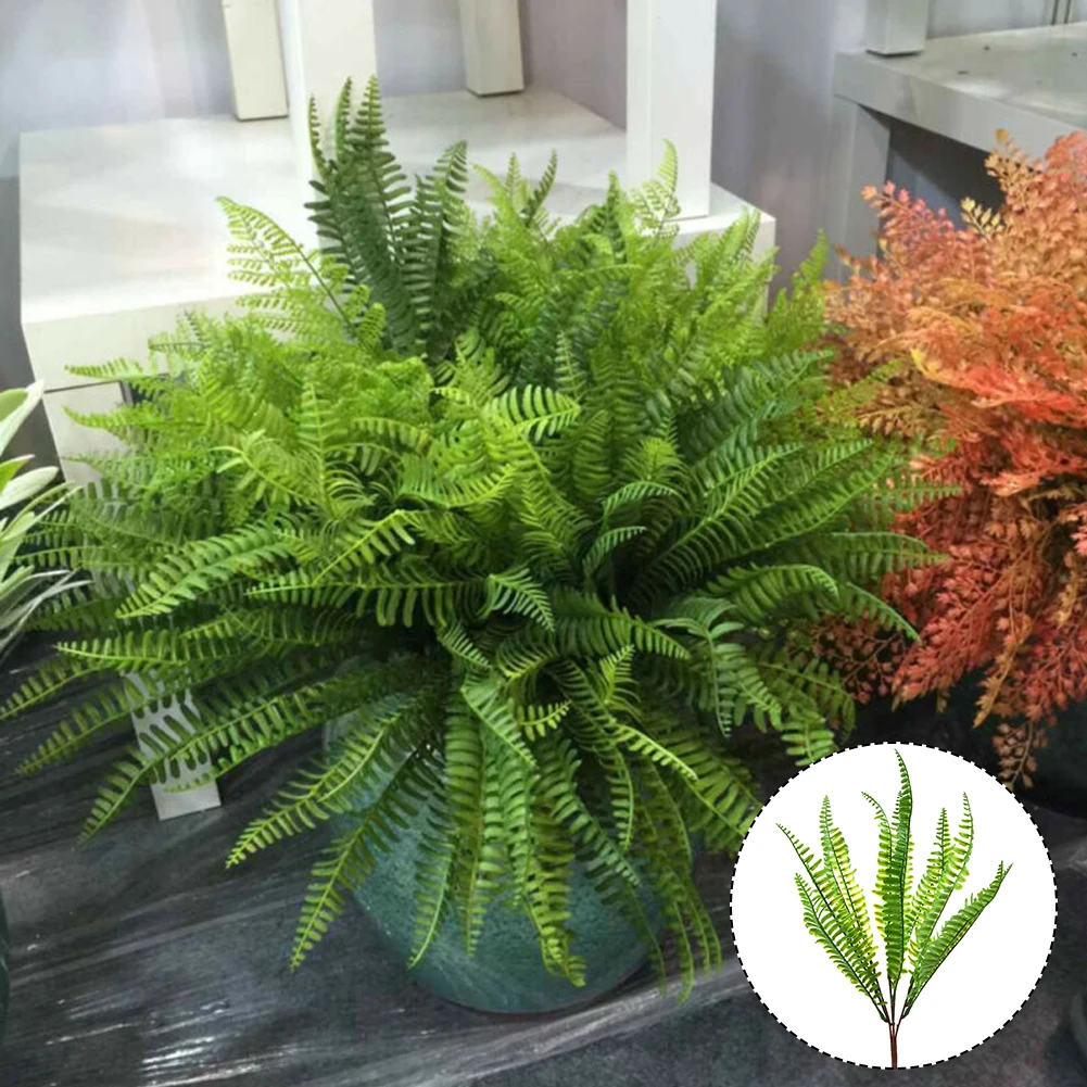 1pc Plastic Artificial Fern Foliage Bush Plants 7 Branch 19 Leaves Green Tail Grass Water Plant Indoor/Outdoor Vase Decor 40cm
1pc Plastic Artificial Fern Foliage Bush Plants 7 Branch 19 Leaves Green Tail Grass Water Plant Indoor/Outdoor Vase Decor 40cm