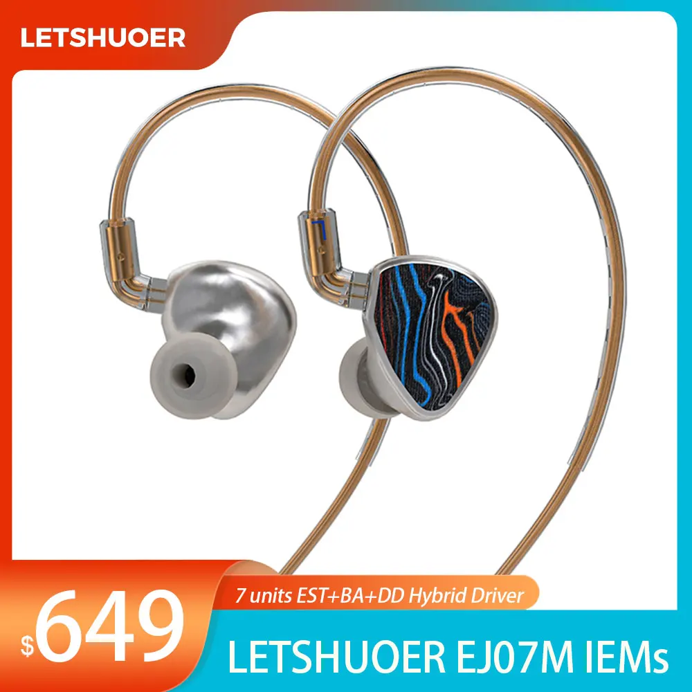 Letshuoer Shuoer EJ07M Best In Ear HIFI IEM Earphone for Singers Musicians Audiophiles 7 units EST+BA+DD Hybrid Driver Monitor
Letshuoer Shuoer EJ07M Best In Ear HIFI IEM Earphone for Singers Musicians Audiophiles 7 units EST+BA+DD Hybrid Driver Monitor