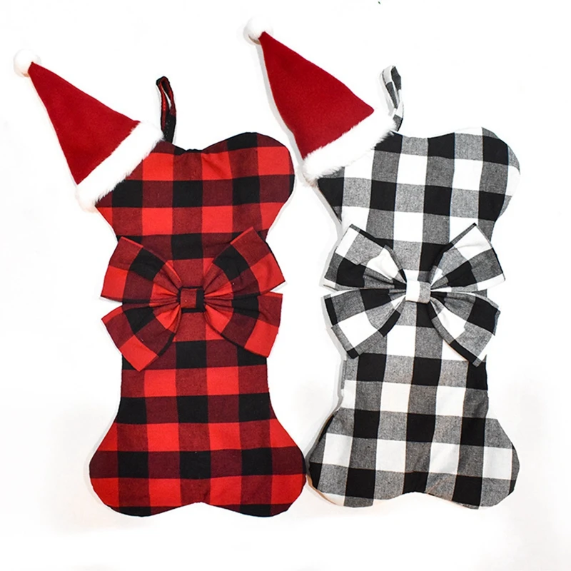 New Dog Bone With Bow Bowknot Christmas Stocking Gift Bag Xmas Decor Candy Bag Xmas Tree Pendant Socks
New Dog Bone With Bow Bowknot Christmas Stocking Gift Bag Xmas Decor Candy Bag Xmas Tree Pendant Socks