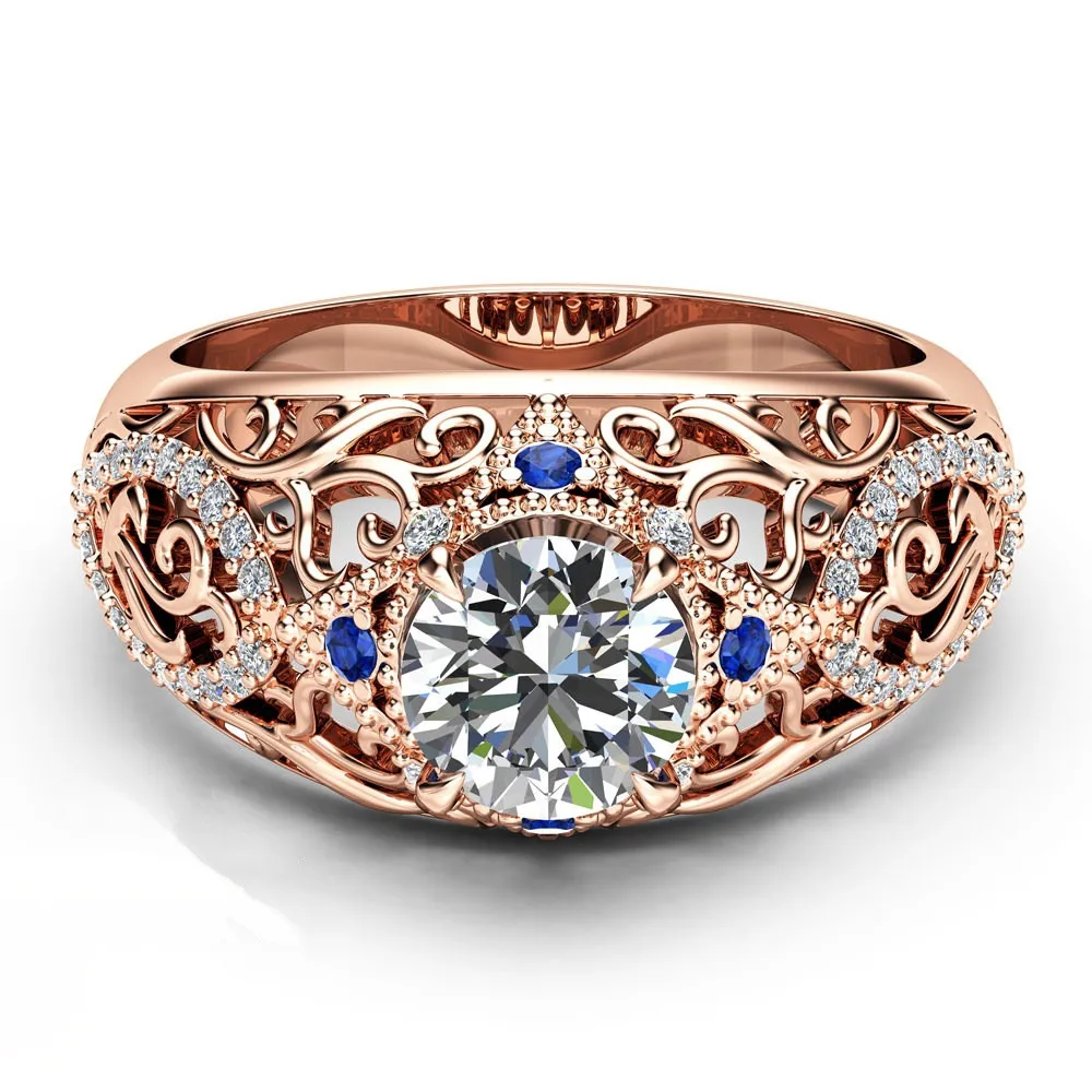 Luxury Solitaire Band Ring with Hollow Flower Design Brilliant Cubic Zirconia Jewelry Cocktail Party Rings for Women
Luxury Solitaire Band Ring with Hollow Flower Design Brilliant Cubic Zirconia Jewelry Cocktail Party Rings for Women