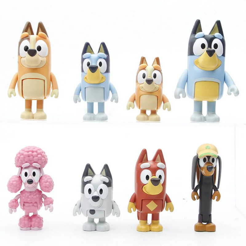 8pcs/set Bluey Playtime Anime Action Figure PVC toys Collection figures for friends gifts
8pcs/set Bluey Playtime Anime Action Figure PVC toys Collection figures for friends gifts