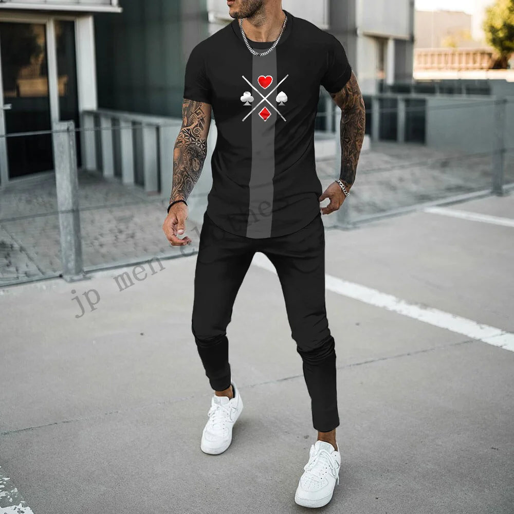 Summer Men's Sport Suit Casual Short Sleeve T Shirt Trousers 2 Piece Set Fashion 3D Print Smiley Graphics Man Clothing Tracksuit
Summer Men's Sport Suit Casual Short Sleeve T Shirt Trousers 2 Piece Set Fashion 3D Print Smiley Graphics Man Clothing Tracksuit