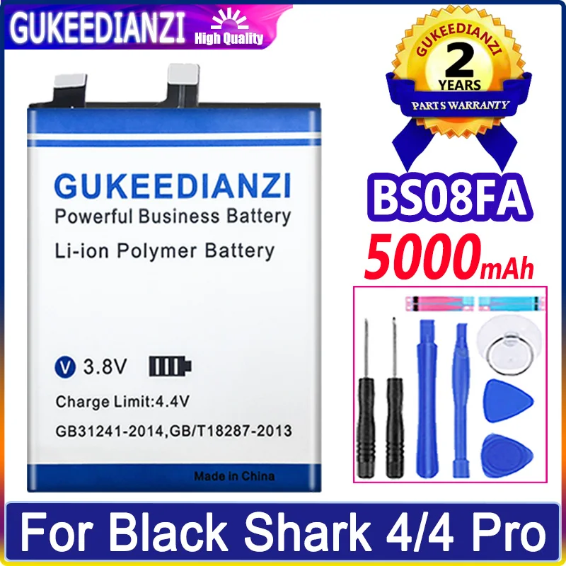 

Сменный аккумулятор GUKEEDIANZI BS08FA 5000 мАч для Black Shark 4/4Pro Shark4 Shark4 pro батареи + Подарочные инструменты