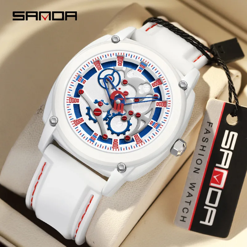 Sanda 3235 New Design Fashion Reloj For Men Soft Silicone Strap 50M Watertight Japanese Quartz Movement Wrist Watch
Sanda 3235 New Design Fashion Reloj For Men Soft Silicone Strap 50M Watertight Japanese Quartz Movement Wrist Watch