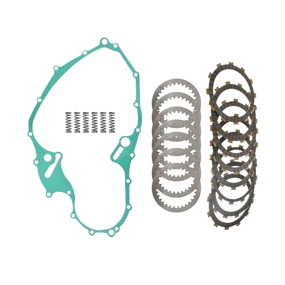 For 06-18 Yamaha Raptor 700 700R Clutch Kit Fiber Friction Discs+Springs+Gasket 5TG-16331-00-00 4X7-16325-00-00
For 06-18 Yamaha Raptor 700 700R Clutch Kit Fiber Friction Discs+Springs+Gasket 5TG-16331-00-00 4X7-16325-00-00