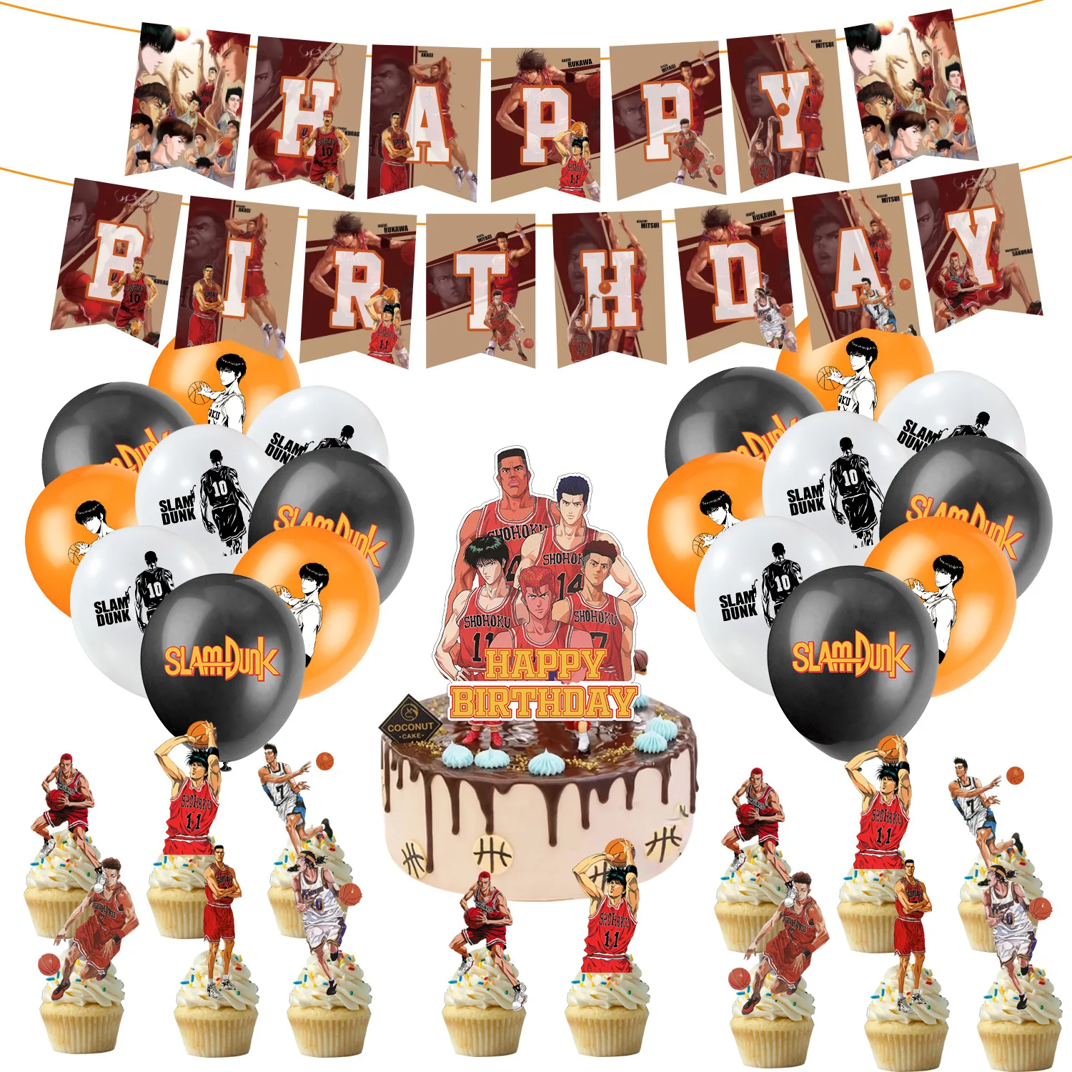 1Set Anime Basketball Theme Balloon Party Event Decor Supplies Slum Dunks Birthday Banner Cake Topper Baby Shower Globos Kid Toy
1Set Anime Basketball Theme Balloon Party Event Decor Supplies Slum Dunks Birthday Banner Cake Topper Baby Shower Globos Kid Toy