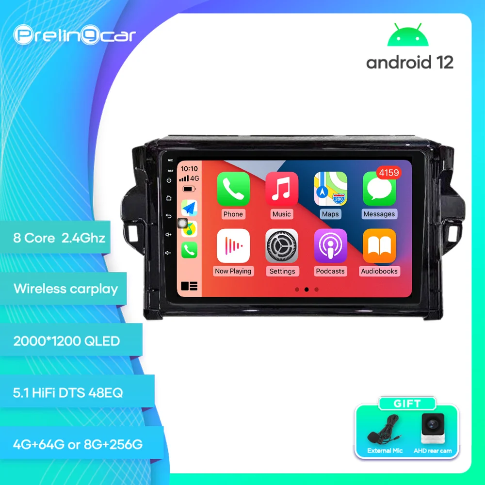Prelingcar For Toyota Fortuner 2 2015-2018 Android 12 Car Monitor 8 256g Carplay RDS GPS Built 2din Radio DVD Player 5.1HIFI DST
Prelingcar For Toyota Fortuner 2 2015-2018 Android 12 Car Monitor 8 256g Carplay RDS GPS Built 2din Radio DVD Player 5.1HIFI DST