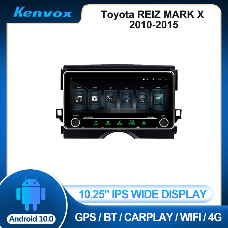 Автомагнитола 2 din, 10,25 дюйма, IPS, Android, для Toyota REIZ MARK X 2010-2015 
Автомагнитола 2 din, 10,25 дюйма, IPS, Android, для Toyota REIZ MARK X 2010-2015
