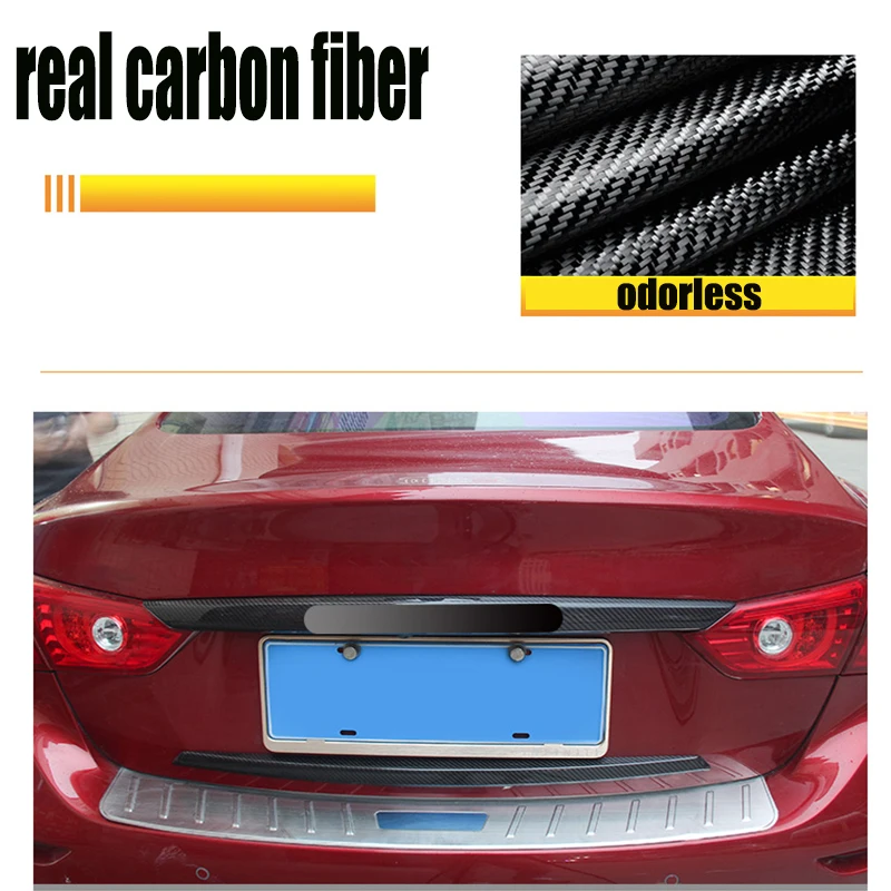 Suitable for Infiniti Q50 Q50L modified trunk carbon fiber trim strip forged tail box rear trim strip light eyebrow 
Suitable for Infiniti Q50 Q50L modified trunk carbon fiber trim strip forged tail box rear trim strip light eyebrow