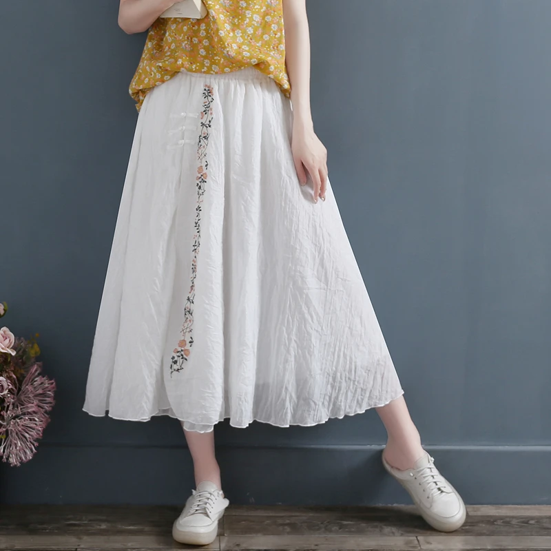 Embroidery Women Skirts 2023 New Spring/Summer Chiffon High Waist A-LINE Floral Loose Chinese Style Skirt High Street Clothing
Embroidery Women Skirts 2023 New Spring/Summer Chiffon High Waist A-LINE Floral Loose Chinese Style Skirt High Street Clothing