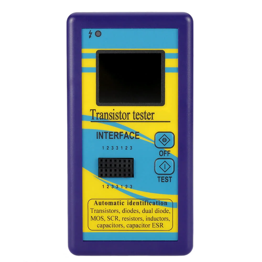 Transistor Tester TFT Multi-functional Color Display Diode Thyristor Capacitance Resistor Inductance MOSFET ESR LCR Meter Tools
Transistor Tester TFT Multi-functional Color Display Diode Thyristor Capacitance Resistor Inductance MOSFET ESR LCR Meter Tools