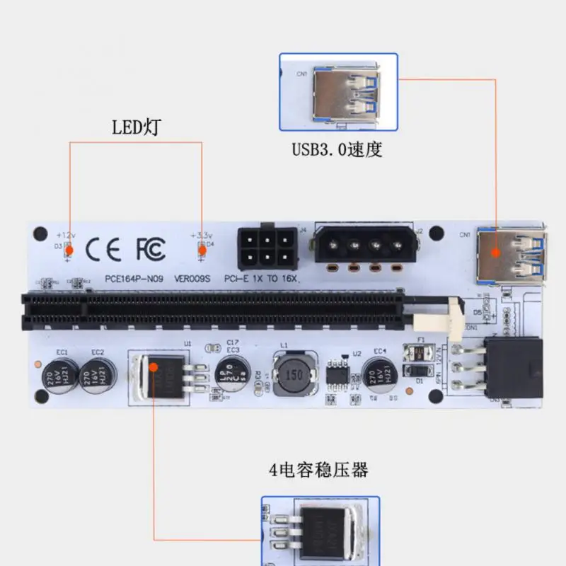 Для майнера Btc Ver009s Pci-e, Райзер-карта, подключи и работай, компьютерная плата расширения, адаптер с двойным светодиодом для графической карты
Для майнера Btc Ver009s Pci-e, Райзер-карта, подключи и работай, компьютерная плата расширения, адаптер с двойным светодиодом для графической карты