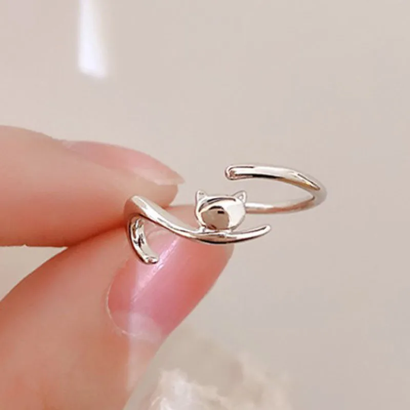 Bohemian Ethnic Silver Color Cat Rings for Women Bridal Wedding Vintage with Stamp Open Finger Rings Christmas Gifts
Bohemian Ethnic Silver Color Cat Rings for Women Bridal Wedding Vintage with Stamp Open Finger Rings Christmas Gifts